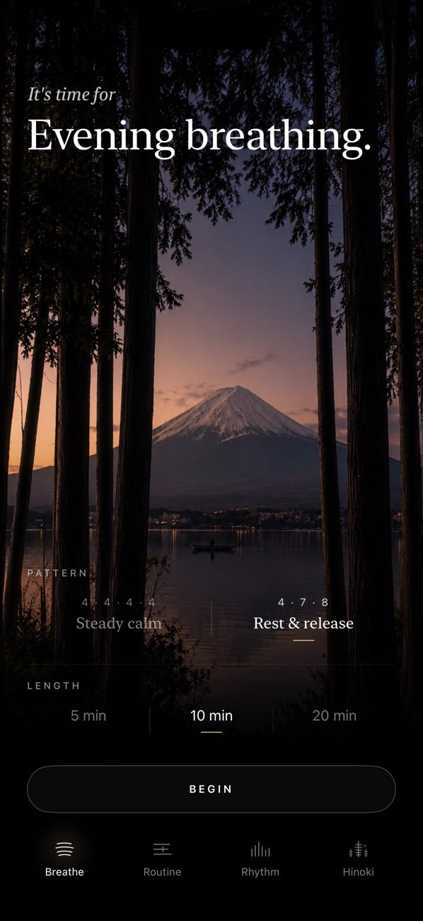 kimorii app breathing session
